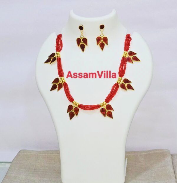 Assamese traditional pure silver based gold polished paat golpota